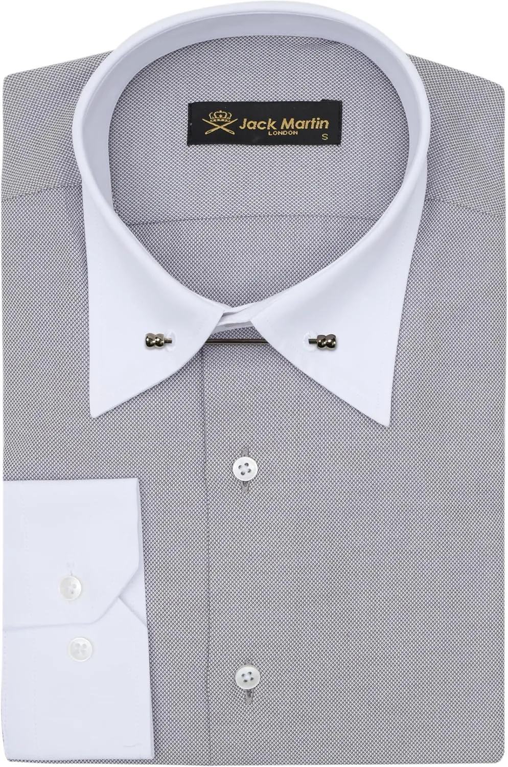Pin Collar Long Sleeve Dress Shirts for Men | Mens Button Up Stylish Shirts