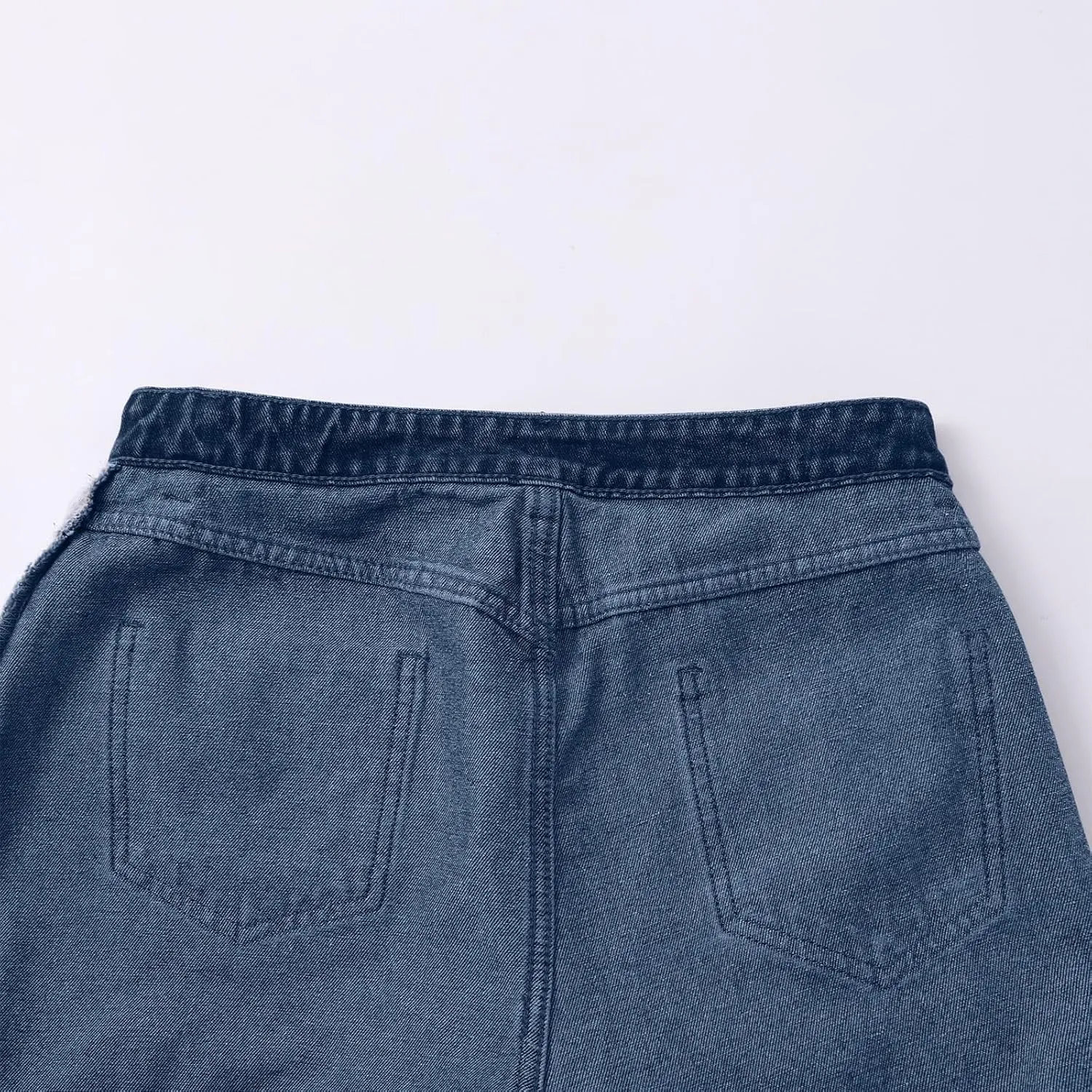 Plus Size Jean Shorts Womens High Waisted Classic Casual Long Jean Shorts Stretchy Denim Jorts with Pockets