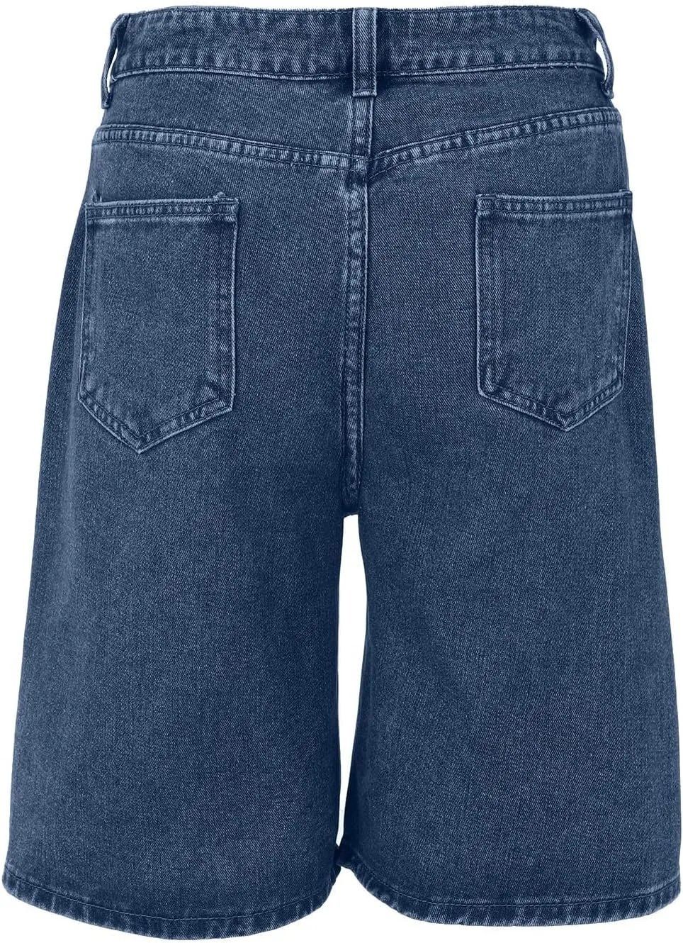 Plus Size Jean Shorts Womens High Waisted Classic Casual Long Jean Shorts Stretchy Denim Jorts with Pockets