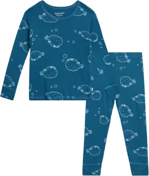 Rene Rofe Toddler Boys' Pajama Set - 2 Piece Snug Fit Long Sleeve Top and Pajama Bottoms - Cotton Sleepwear for Boys (2T-4T)