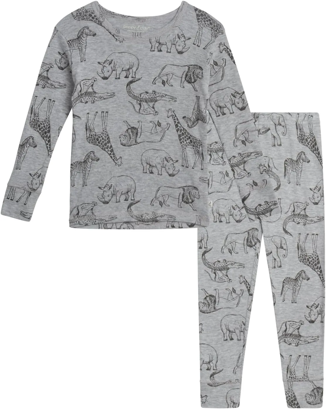 Rene Rofe Toddler Boys' Pajama Set - 2 Piece Snug Fit Long Sleeve Top and Pajama Bottoms - Cotton Sleepwear for Boys (2T-4T)