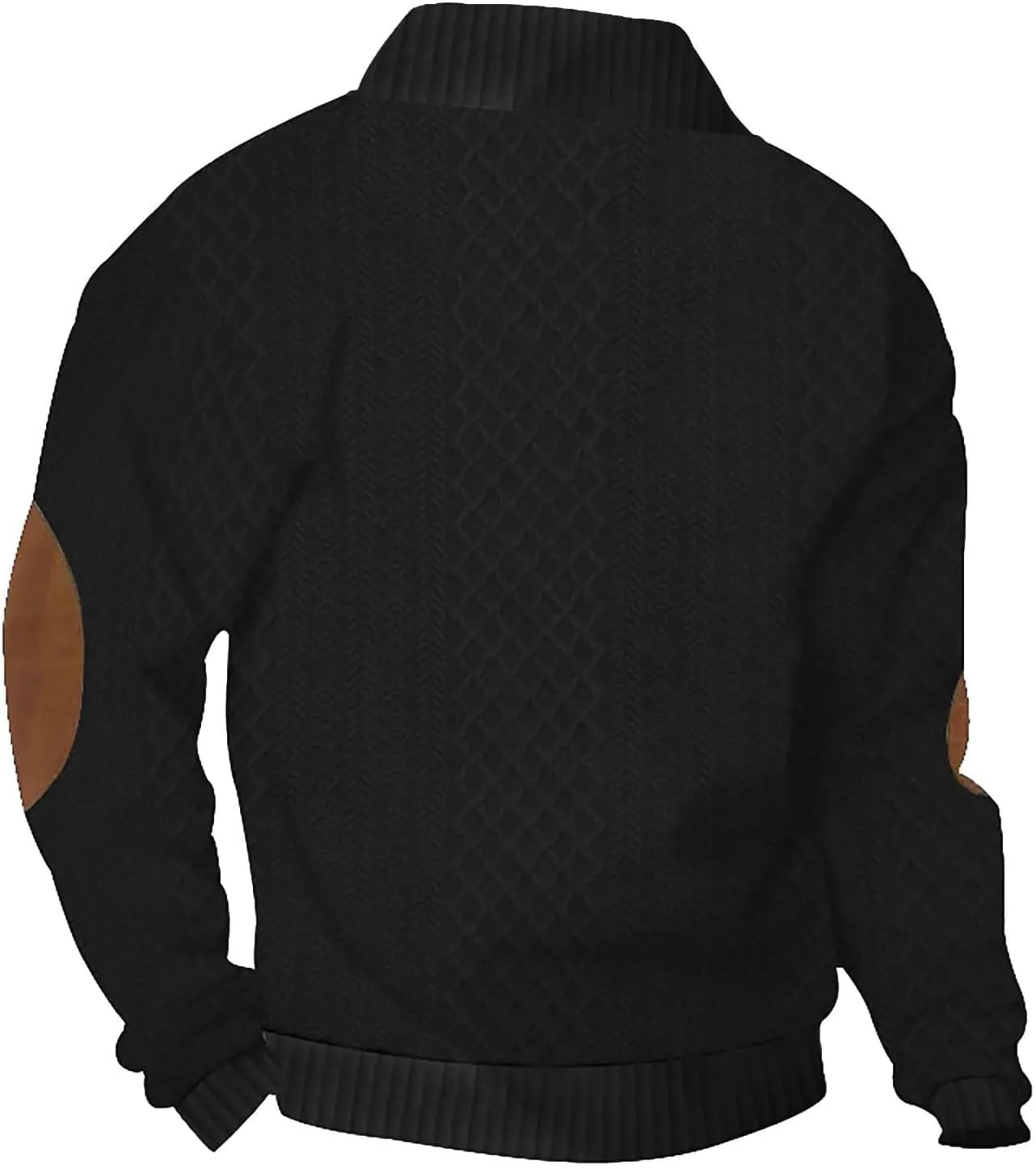RTRDE Men's Casual Button Up Sweaters Pullover Jacquard Long Sleeve Henley Neck Athletic Workout Sweatshirts, M-3XL