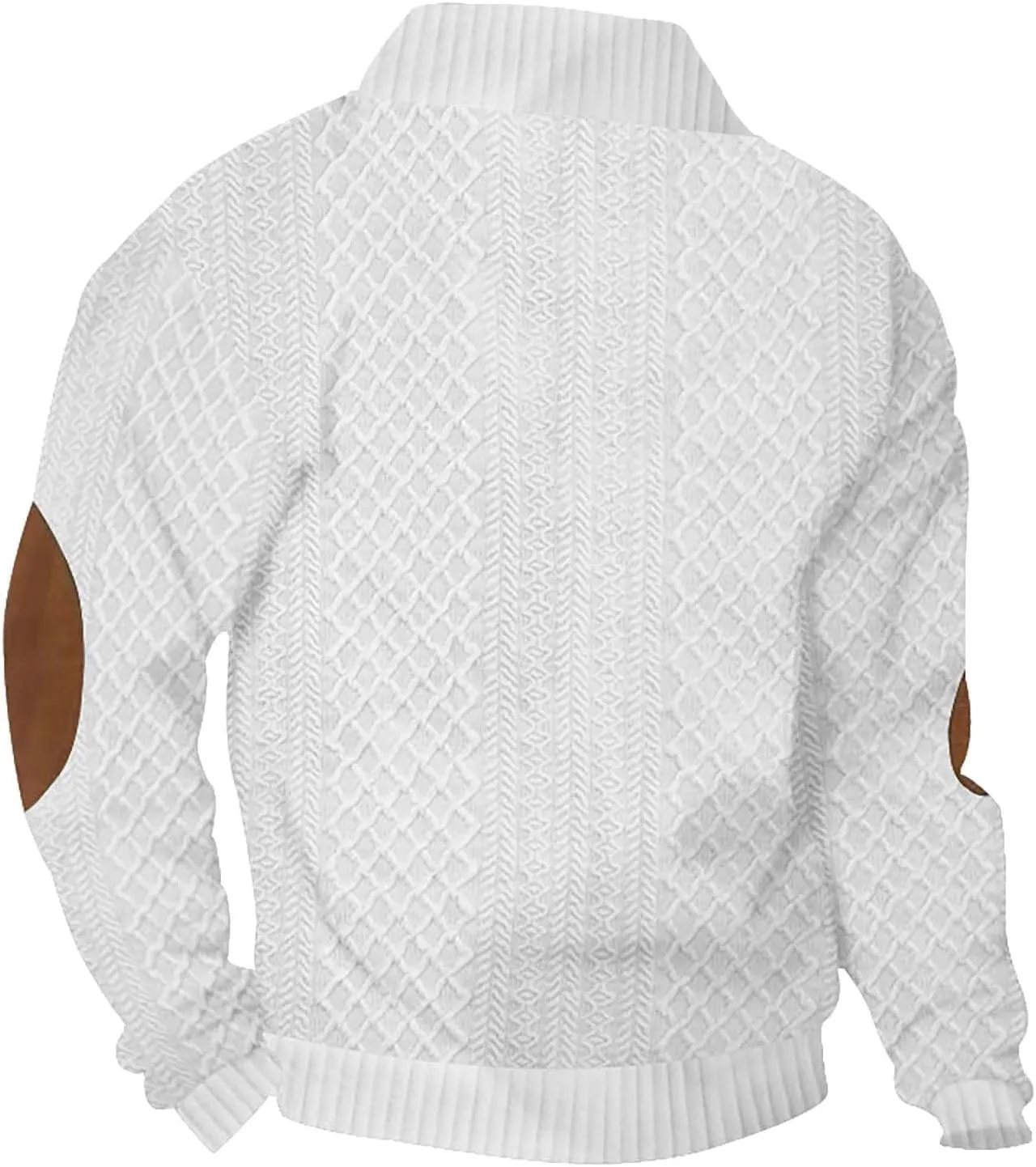 RTRDE Men's Casual Button Up Sweaters Pullover Jacquard Long Sleeve Henley Neck Athletic Workout Sweatshirts, M-3XL