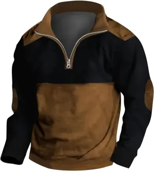 RTRDE Men's Henley Long Sleeve Sweatshirt Shirts Quarter Zip Pullover Casual Athletic Sweatshirt, S-5XL
