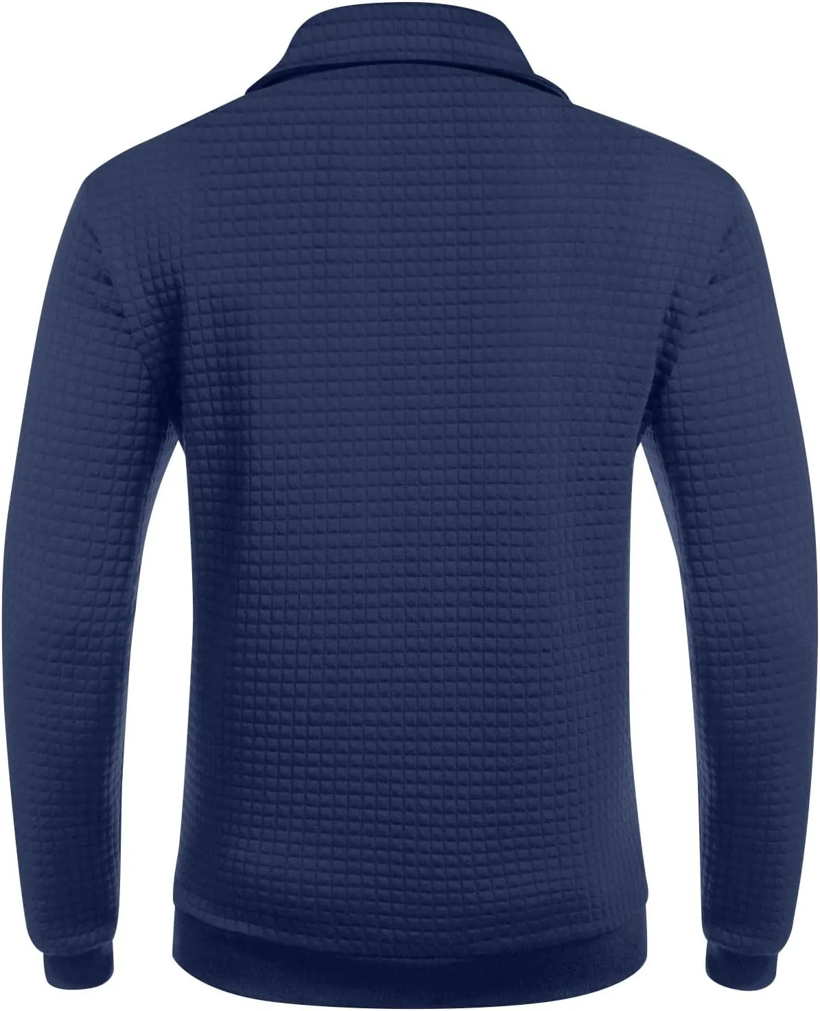 RTRDE Men's Sweatshirts Fashion Quarter Zip Sweatshirt Long Sleeve Solid Plaid Jacquard Pullovers Sweatshirts, S-4XL