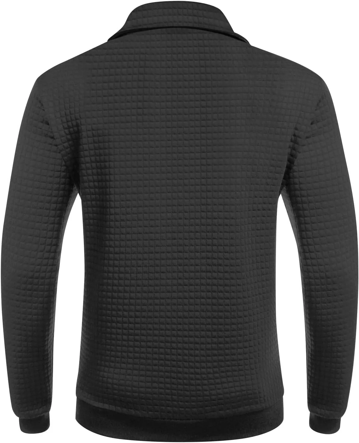 RTRDE Men's Sweatshirts Fashion Quarter Zip Sweatshirt Long Sleeve Solid Plaid Jacquard Pullovers Sweatshirts, S-4XL