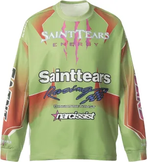 Saint Vintage Long Sleeve Crewneck Graphic Tee Casual Streetwear Oversized Pullover Fashion Top
