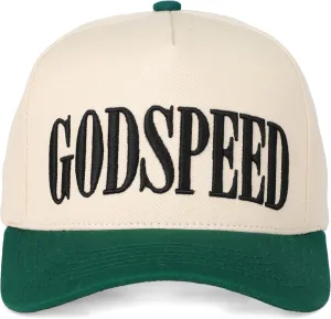 ScarvesMe Women Godspeed Embroidery Two Tone Cotton Snapback Trucker Hat Baseball Cap