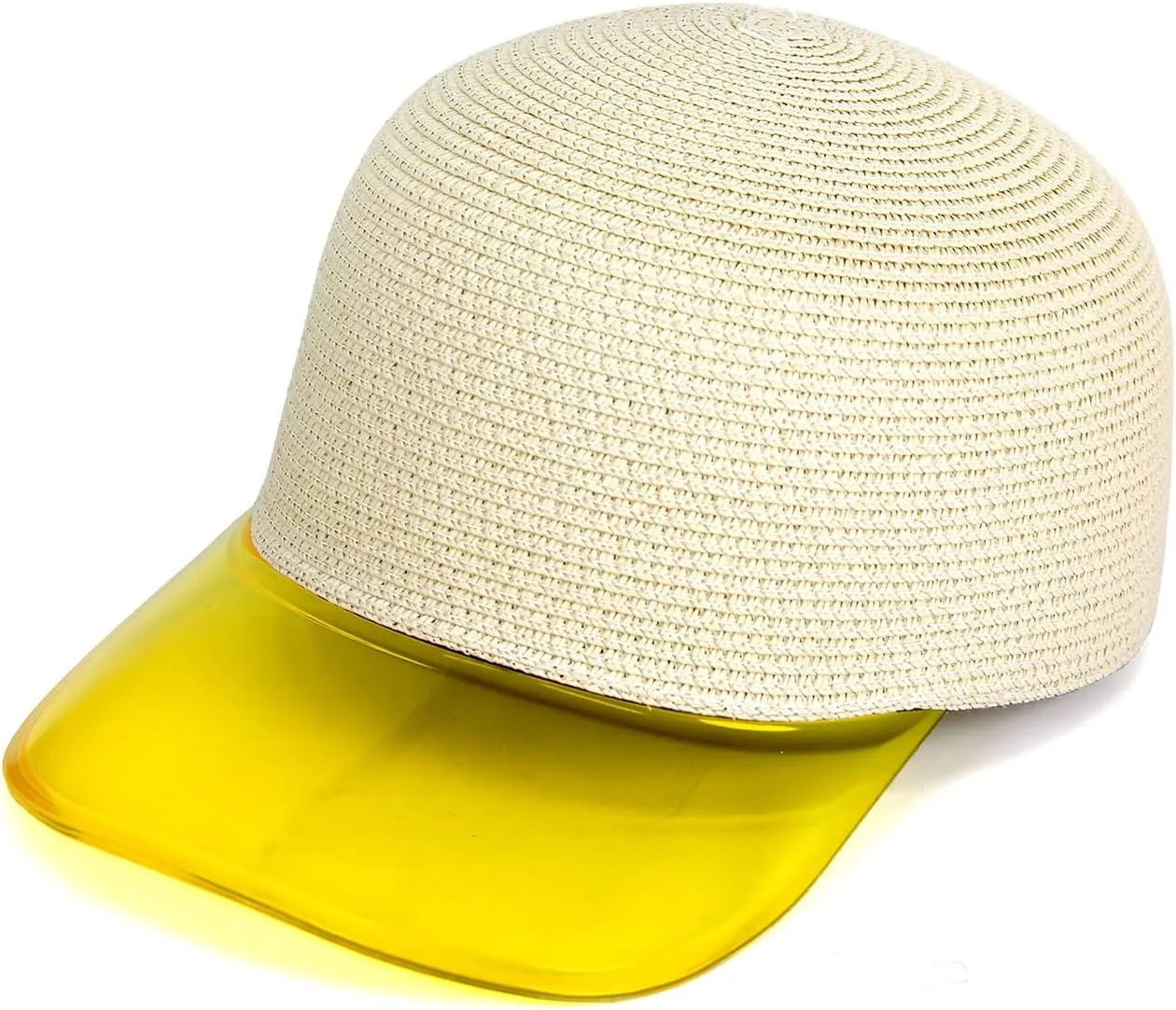 ScarvesMe Womens Straw Transparent Color Brim Baseball Cap Hat
