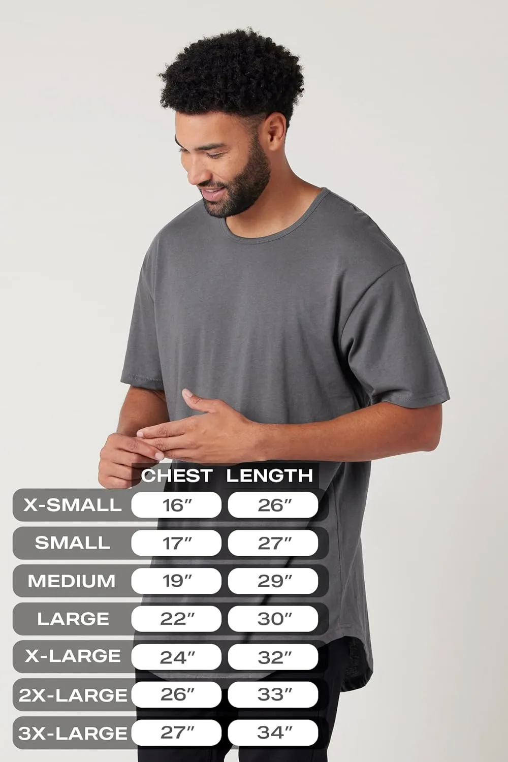 ShirtBANC Hipster Hip Hop Elong Drop Cut Mens Shirt Dance Dropcut Tshirt