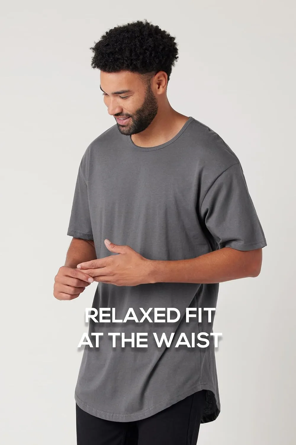 ShirtBANC Hipster Hip Hop Elong Drop Cut Mens Shirt Dance Dropcut Tshirt