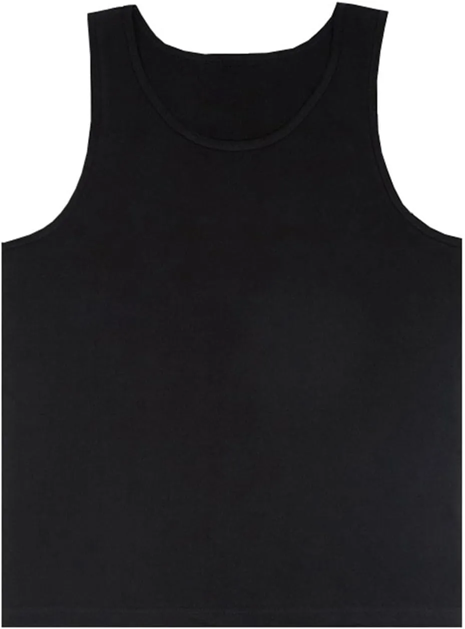 Sleeveless Round Neck Tank Tops for Women Cotton Breathable Summer Camisole Loose Fit Casual Basic Solid Color Tee