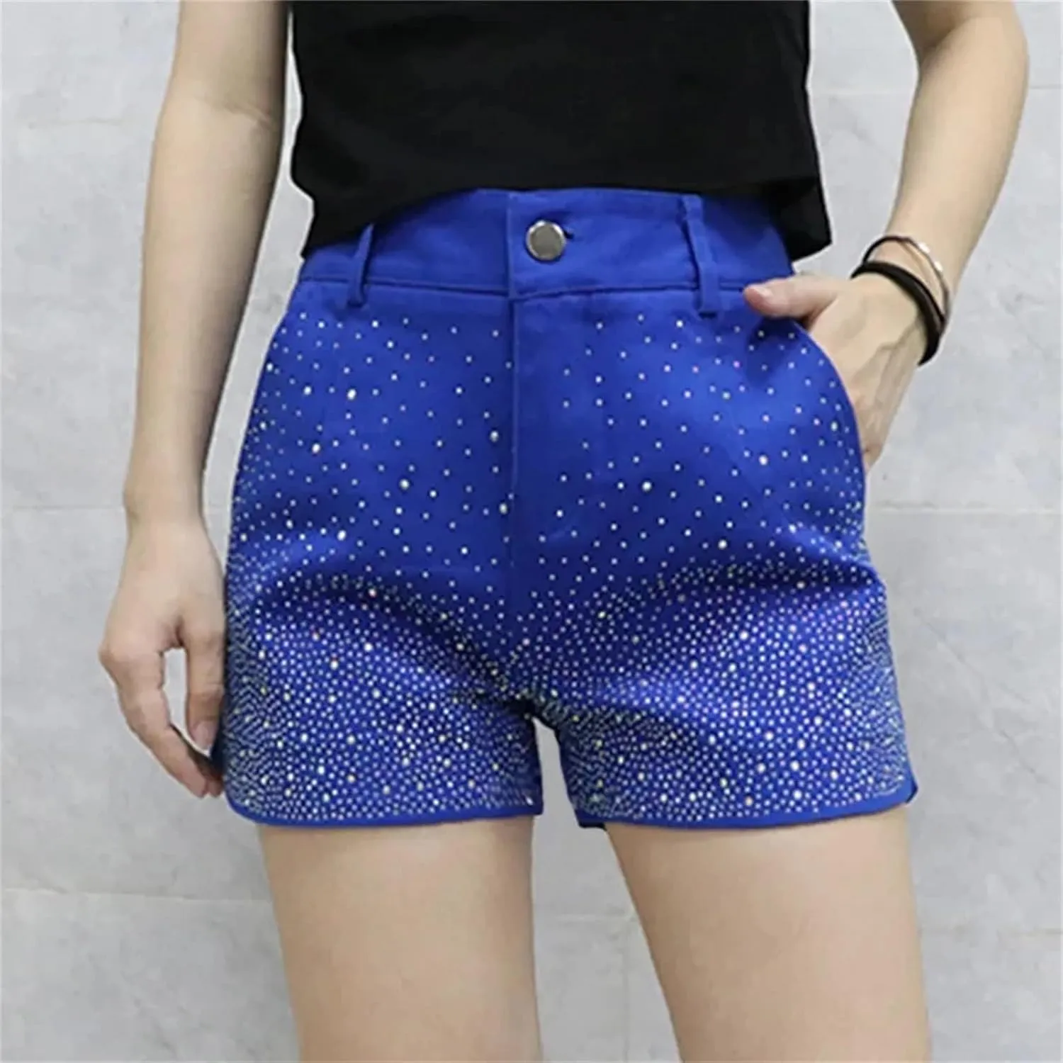 Spring Summer Patchwork Denim Shorts Women Asymmetric Design Edgy Streetwear Vintage Aesthetic