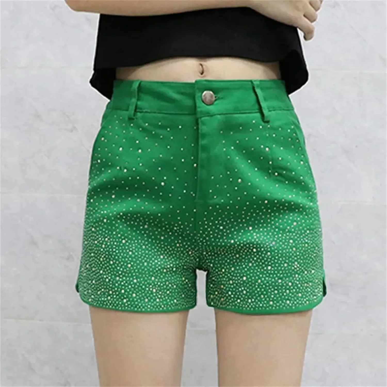 Spring Summer Patchwork Denim Shorts Women Asymmetric Design Edgy Streetwear Vintage Aesthetic
