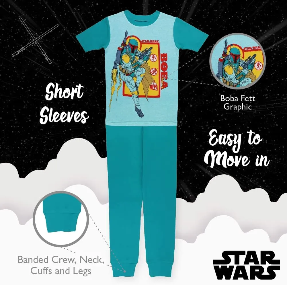 Star Wars Boys' 2-Piece Snug-fit Cotton Pajamas Set