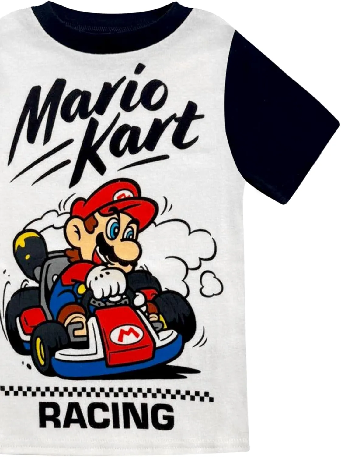 Super Mario Boys Pajama Set - 4 Piece Short Sleeve & Shorts Pajama Set - 100% Cotton Snug Fit Kids Pjs - Boys Summer Pajamas