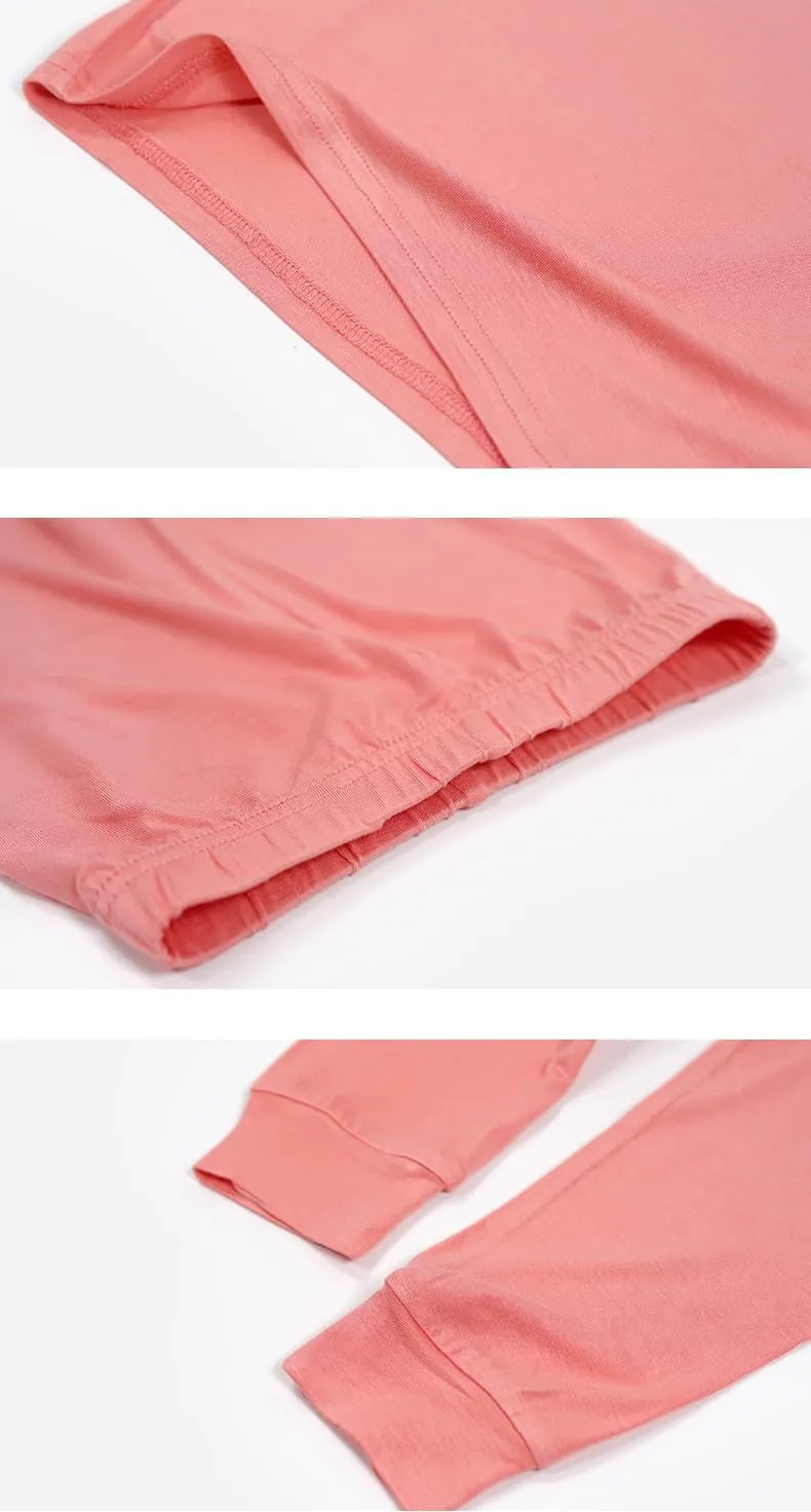 Teach Leanbh Toddler Baby Boys Girls Bamboo Viscose Pajamas Set Round Neck Long Sleeve Snug Fit Sleepwear Pjs 12M-5Y