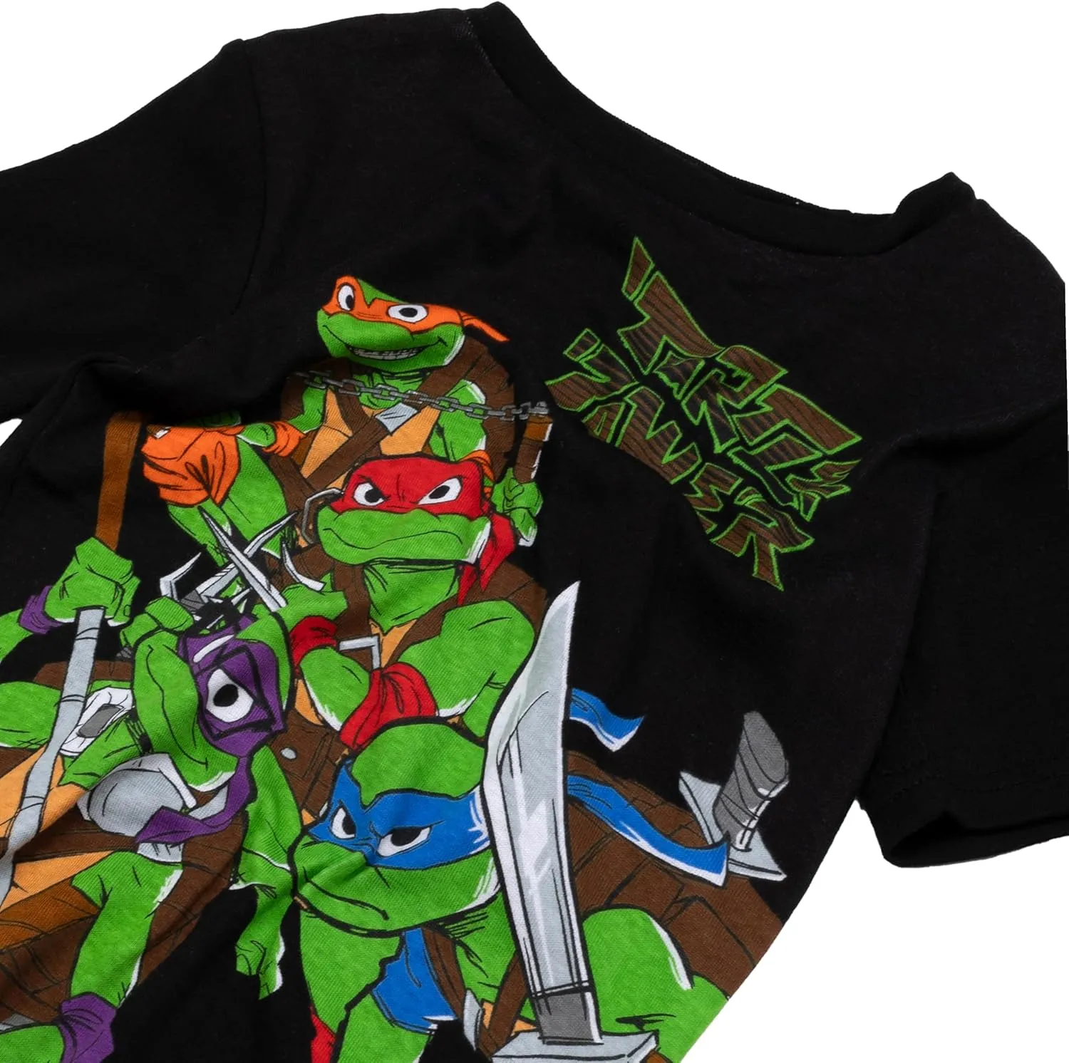Teenage Mutant Ninja Turtles Boys' 4-Piece Snug-fit Cotton Pajama Set, Soft & Cute for Kids
