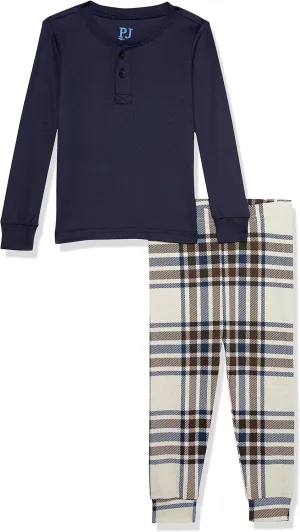 The Children's Place Baby Boys' and Toddler Long Sleeve Top and Pants Snug Fit 100% Cotton 2 Piece Pajama Set