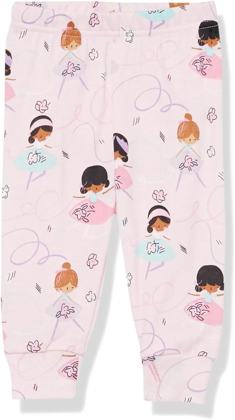The Children's Place Baby Girls' and Toddler Long Sleeve Top and Pants Snug Fit 100% Cotton 2 Piece Pajama Sleepwear Set