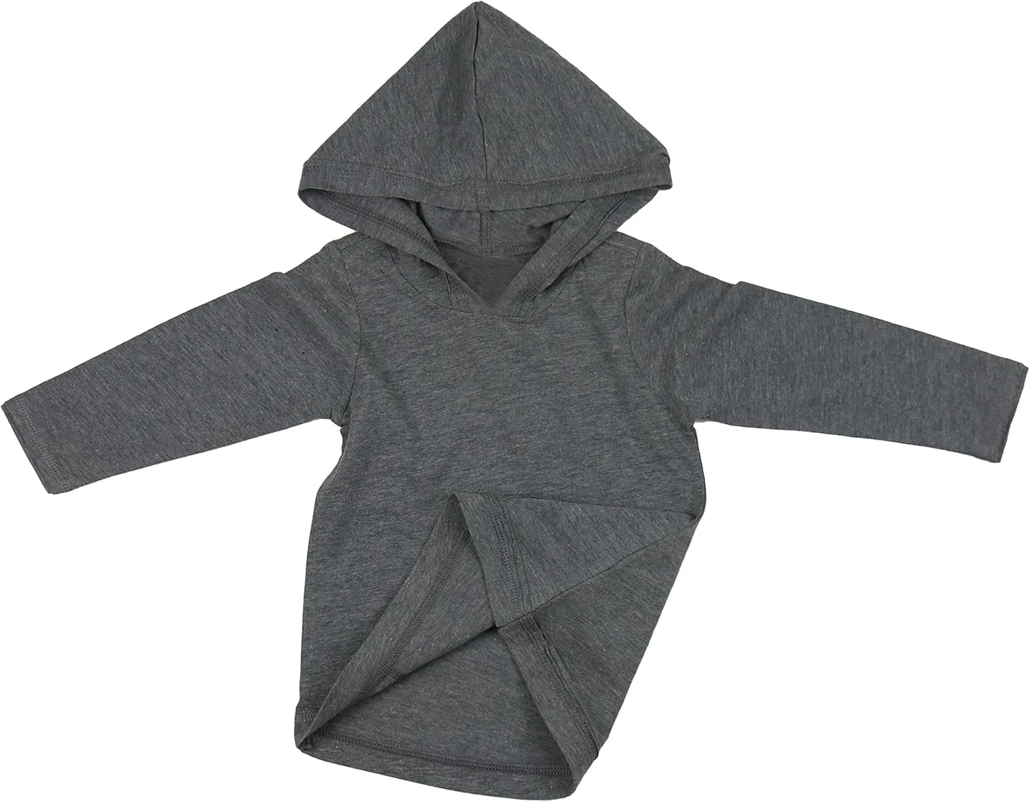 ToBeInStyle Kids Boys Girls Contrast or Solid Basic Cotton Hoodie Everyday Tees Shirt