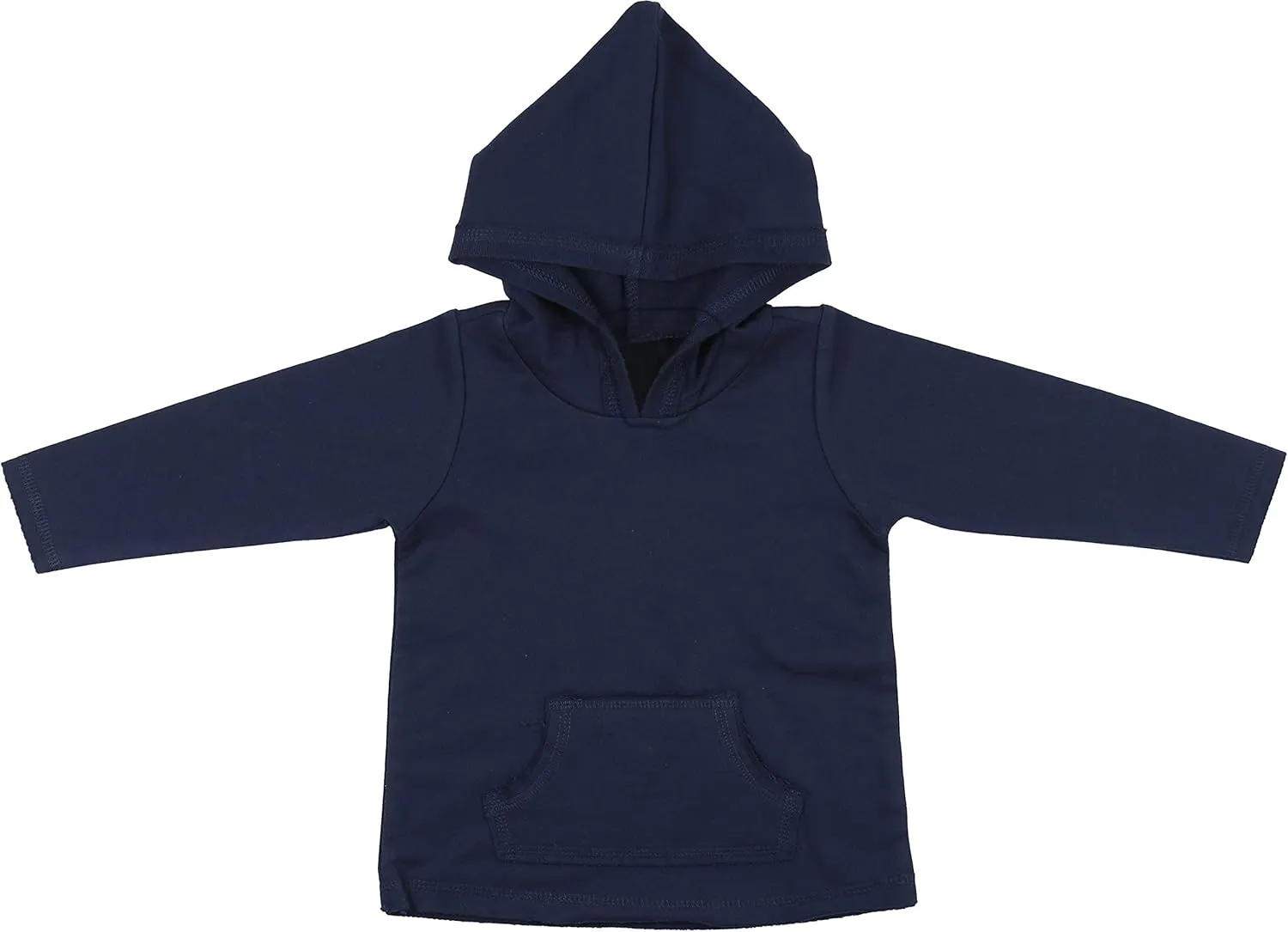 ToBeInStyle Kids Boys Girls Contrast or Solid Basic Cotton Hoodie Everyday Tees Shirt