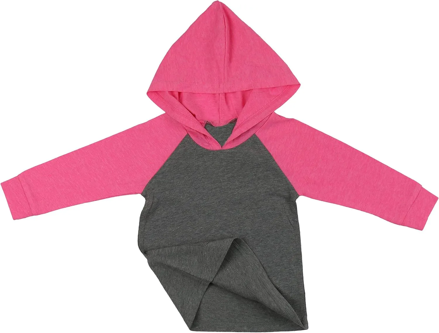 ToBeInStyle Kids Boys Girls Contrast or Solid Basic Cotton Hoodie Everyday Tees Shirt