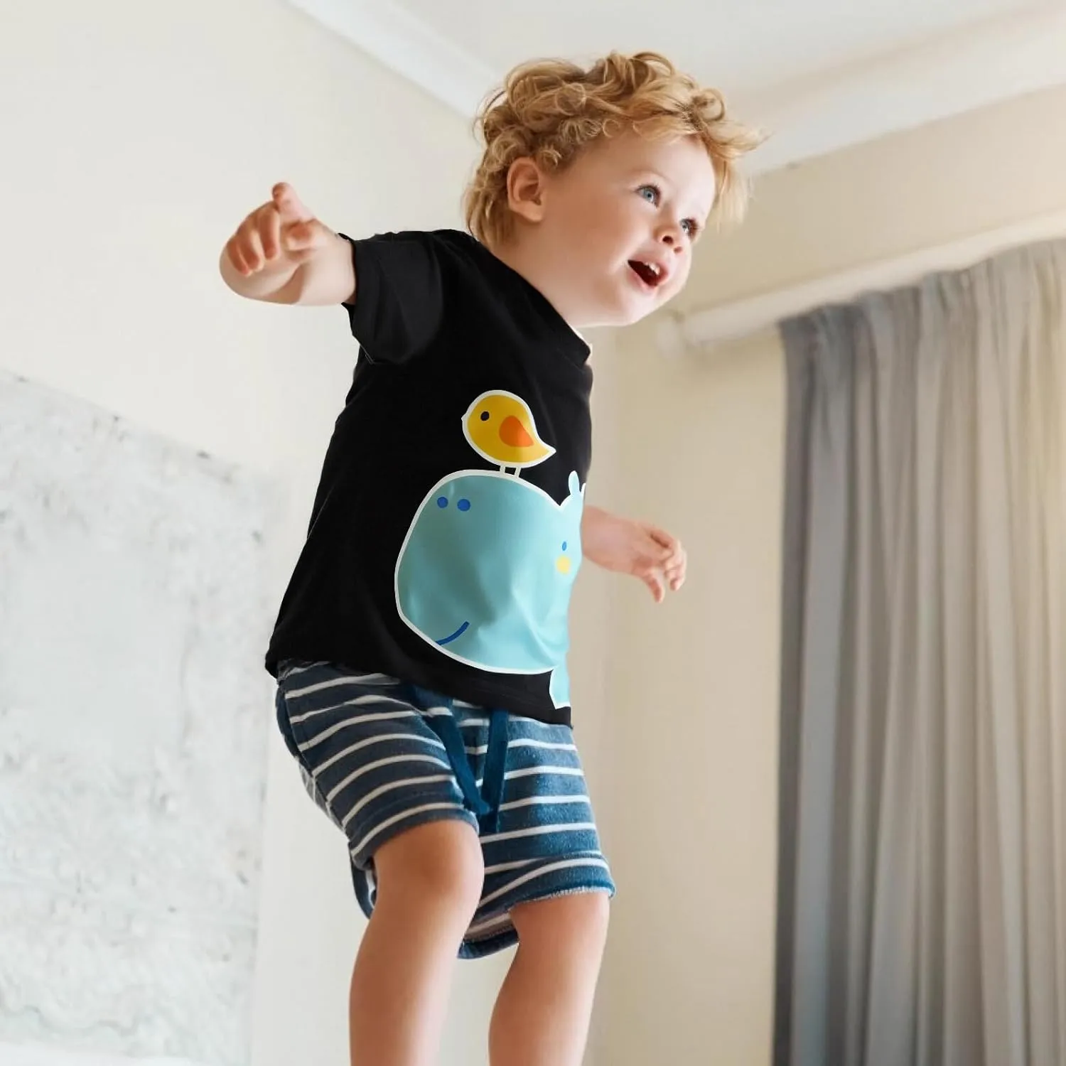 Toddler Boys Shirts Short-Sleeve Little Kids t Shirts Boys' Tops, Tees & Shirts Graphic TEE Age for 2-7 Years 4-Pack
