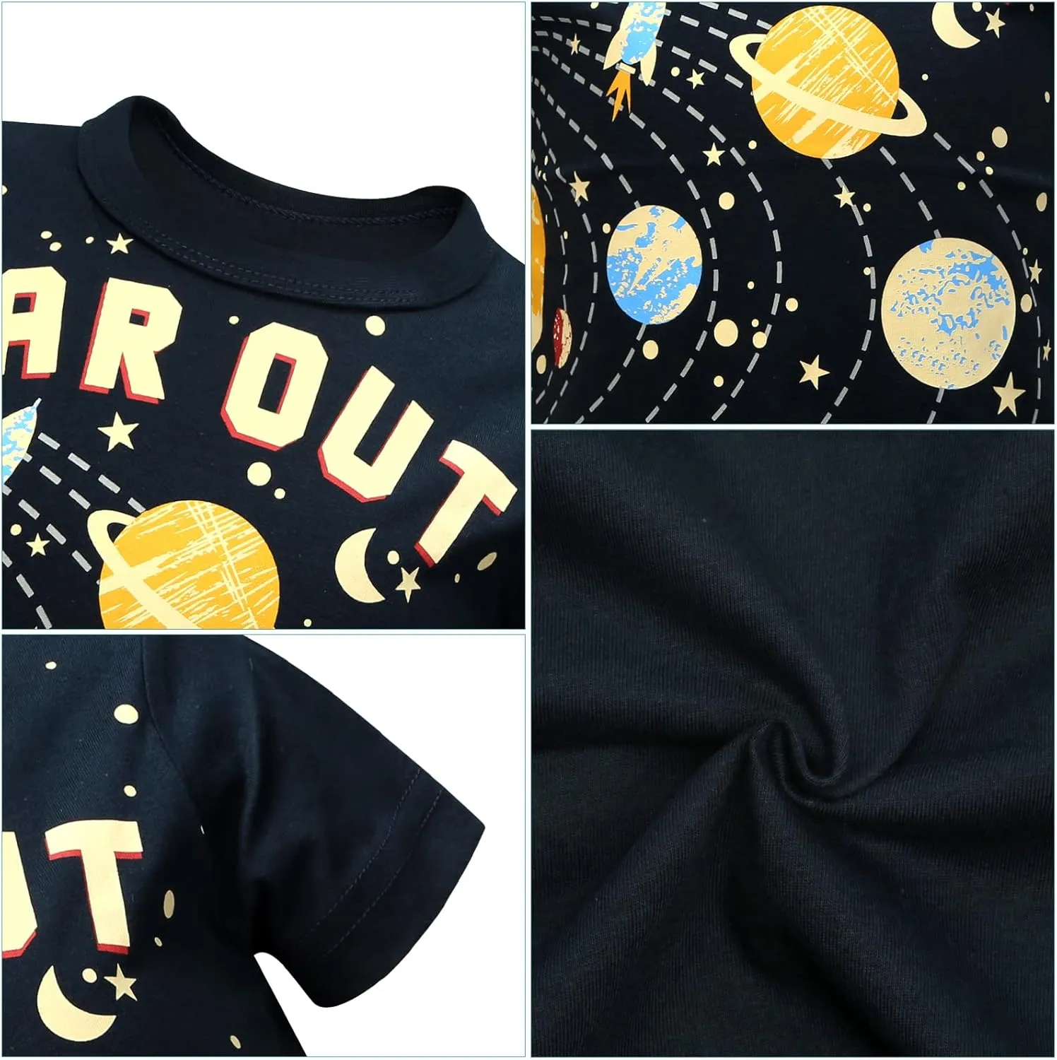 Toddler Boys Shirts Short-Sleeve Little Kids t Shirts Boys' Tops, Tees & Shirts Graphic TEE Age for 2-7 Years 4-Pack