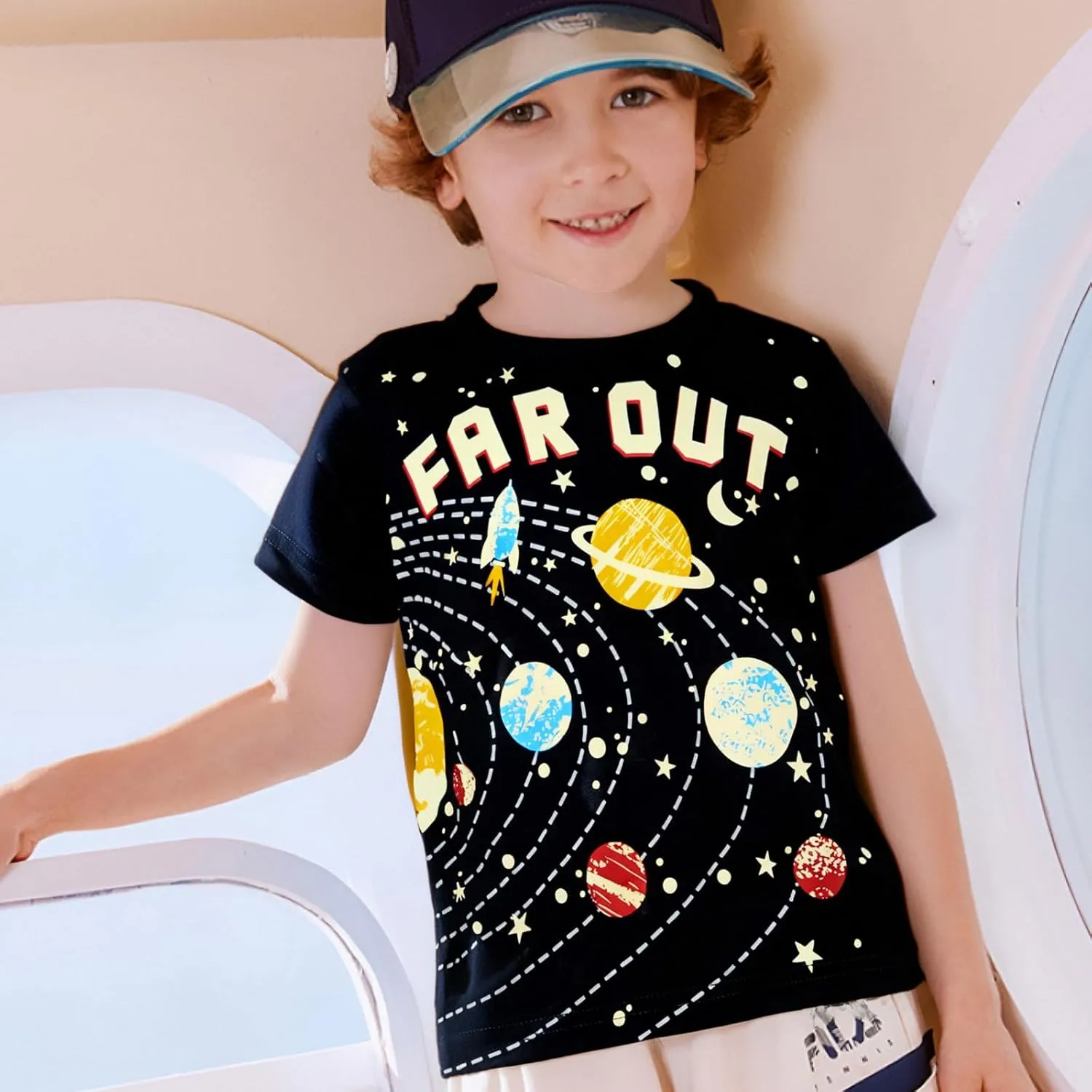 Toddler Boys Shirts Short-Sleeve Little Kids t Shirts Boys' Tops, Tees & Shirts Graphic TEE Age for 2-7 Years 4-Pack