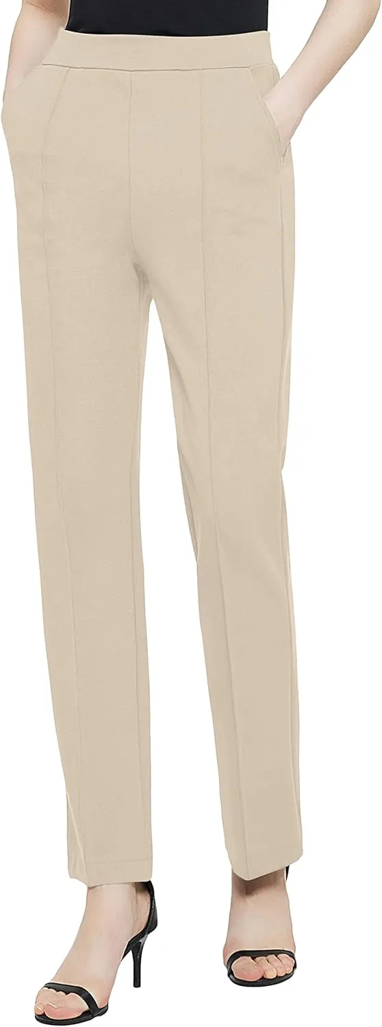 Urban CoCo Women's Yoga Dress Pants Stretchy Casual Slacks Straight Leg Work Pants with Pockets
