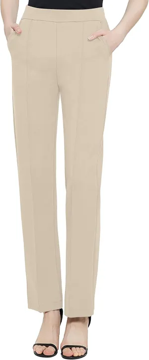 Urban CoCo Women's Yoga Dress Pants Stretchy Casual Slacks Straight Leg Work Pants with Pockets