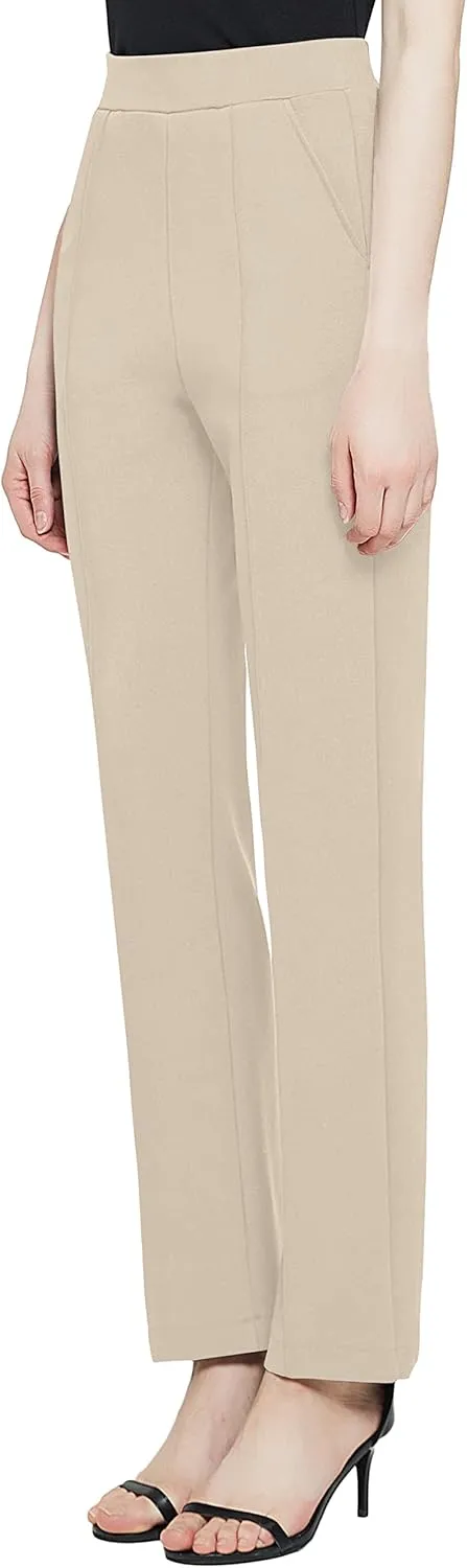 Urban CoCo Women's Yoga Dress Pants Stretchy Casual Slacks Straight Leg Work Pants with Pockets