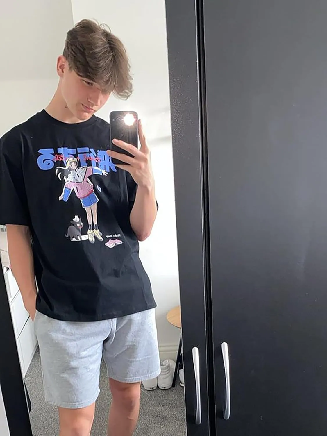 Vamtac Graphic Tees Mens Graphic T-Shirts Japanese Y2k Shirt Vintage Tee Harajuku Shirt Unisex Streetwear Tops