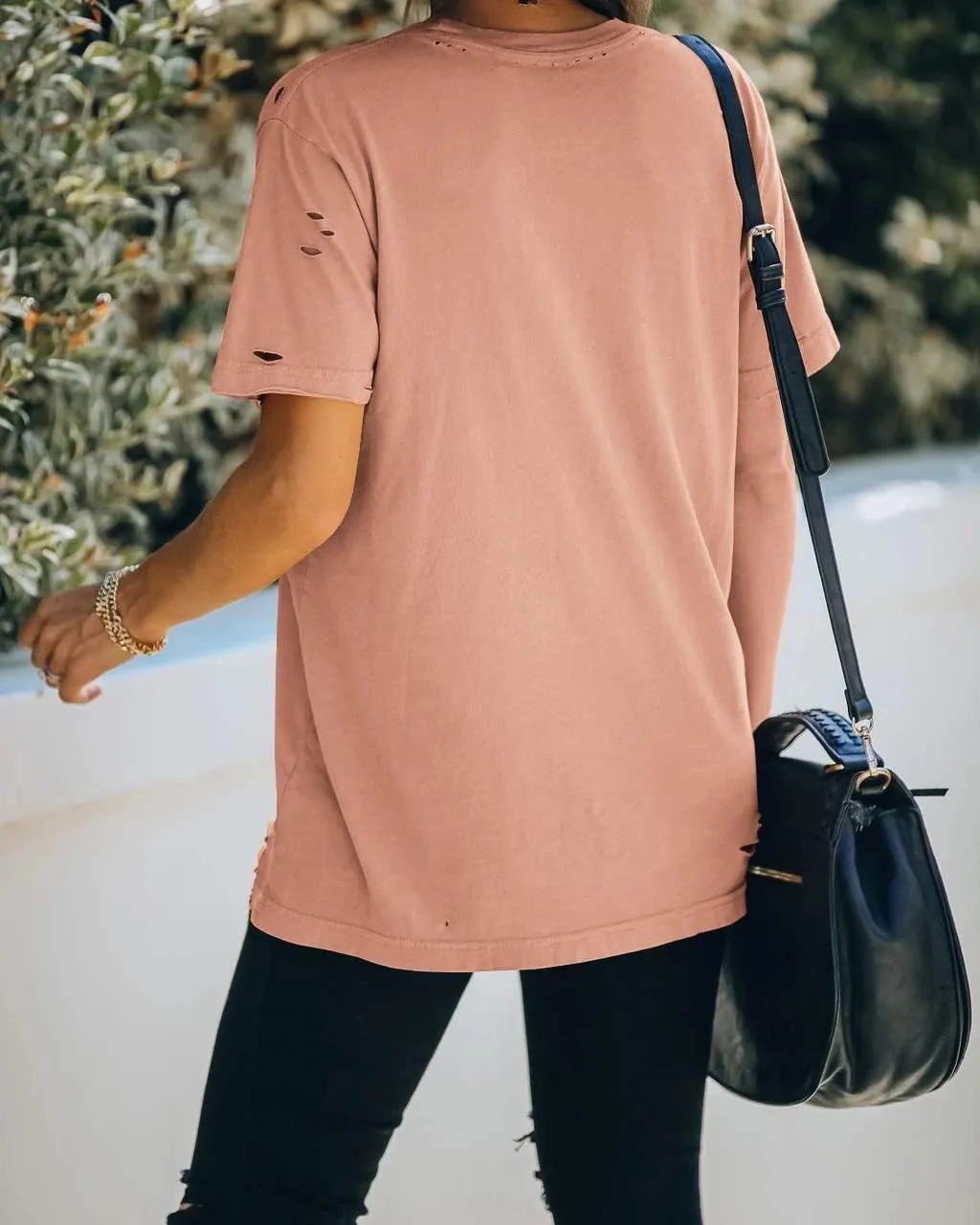 Veatzaer Summer Cotton Graphic Shirts Womens Short Sleeve Crewneck Tees Skull Distressed T Shirt Loose Casual Tops S-XXL