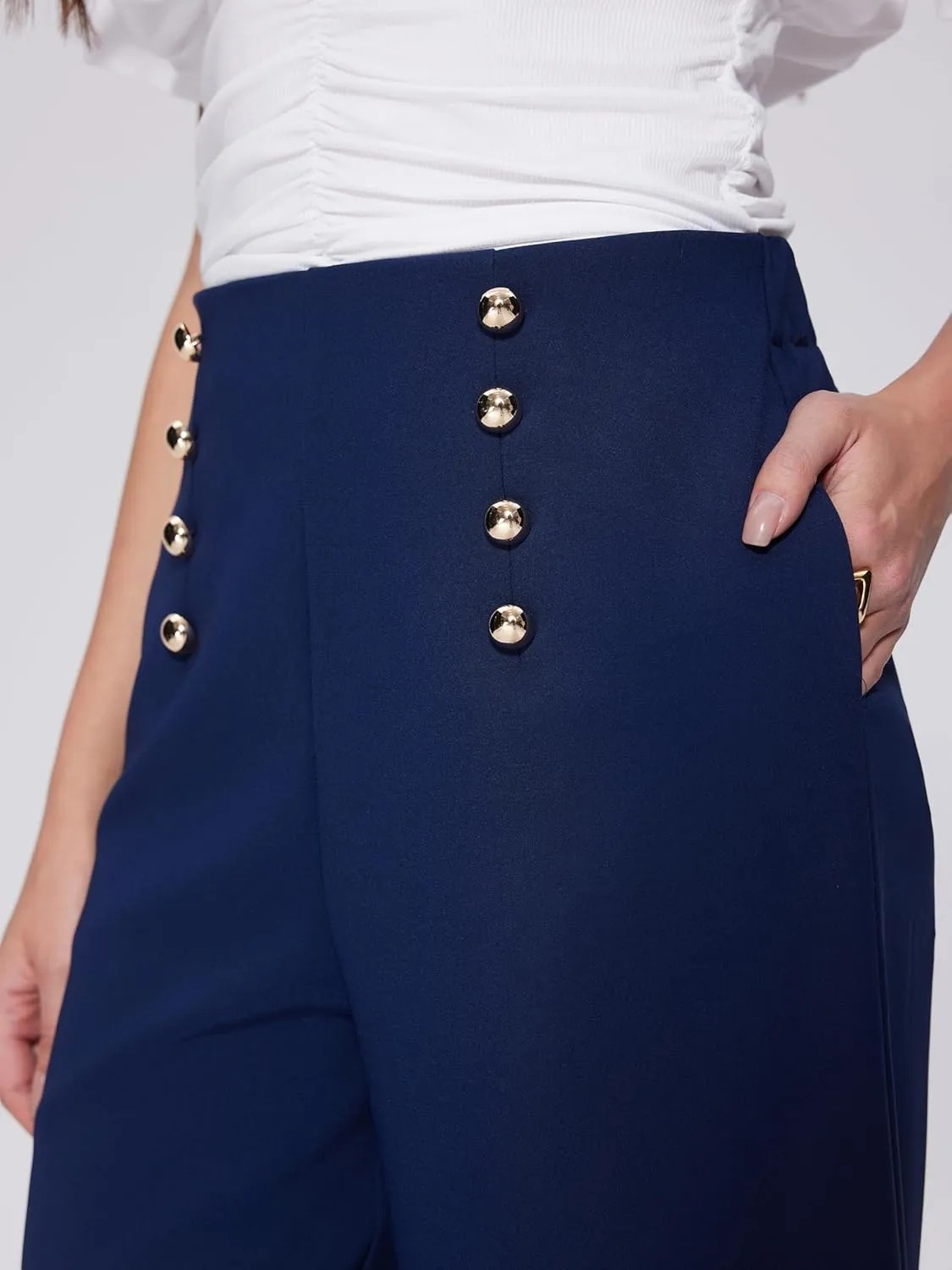 Vinova Womens Dressy Pants Straight Wide Leg High Waisted Buttoned Stretchy Work Business Casual Outfits 2025