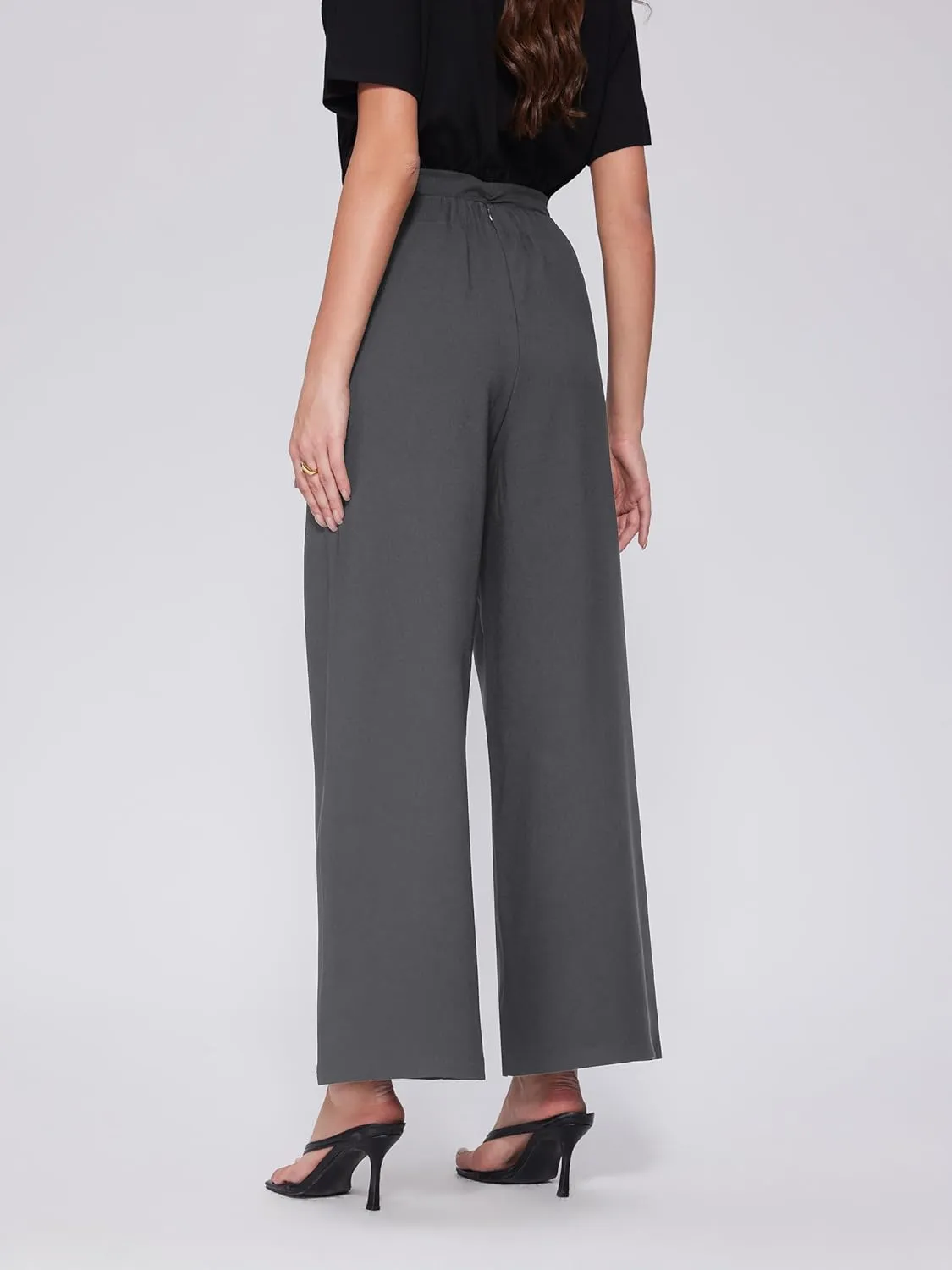 Vinova Womens Dressy Pants Straight Wide Leg High Waisted Buttoned Stretchy Work Business Casual Outfits 2025