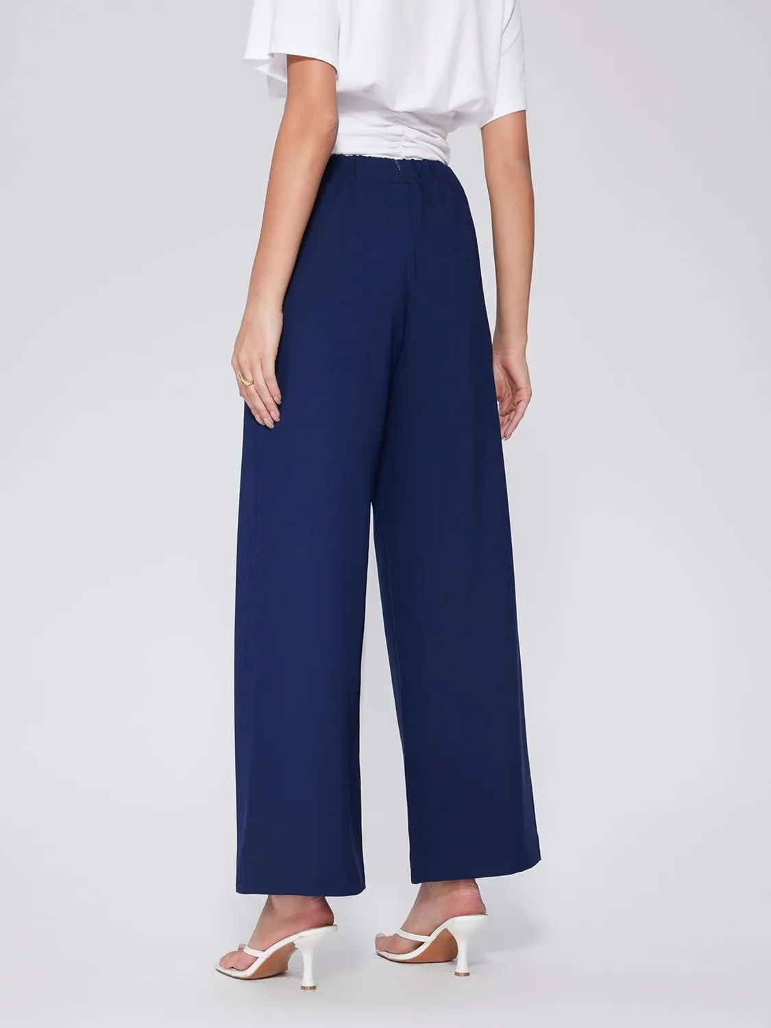 Vinova Womens Dressy Pants Straight Wide Leg High Waisted Buttoned Stretchy Work Business Casual Outfits 2025
