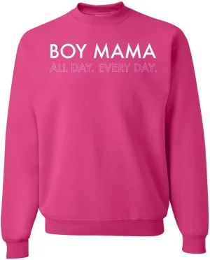 Wild Bobby Boy Mama All Day Everyday Mom Son Gift Mother's Day Unisex Crewneck Graphic Sweatshirt