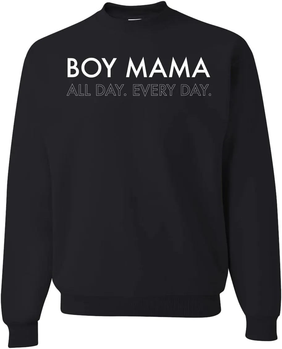 Wild Bobby Boy Mama All Day Everyday Mom Son Gift Mother's Day Unisex Crewneck Graphic Sweatshirt