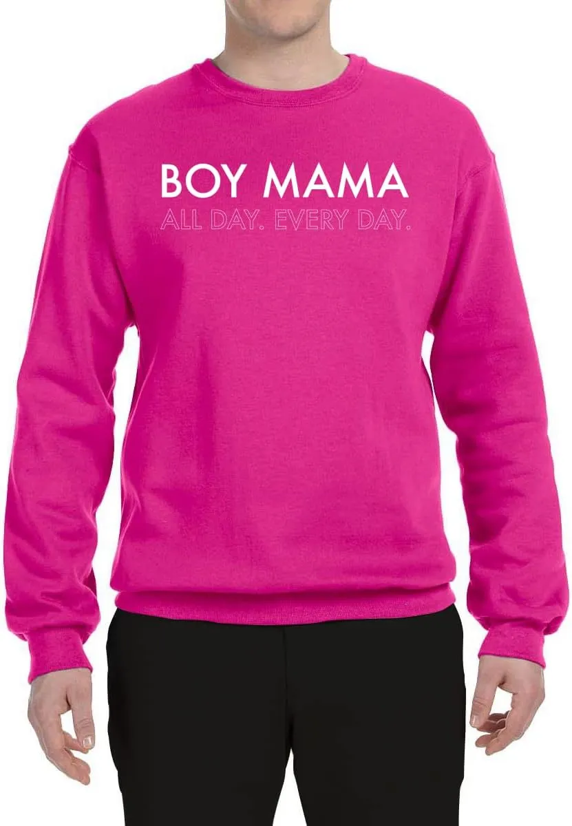 Wild Bobby Boy Mama All Day Everyday Mom Son Gift Mother's Day Unisex Crewneck Graphic Sweatshirt