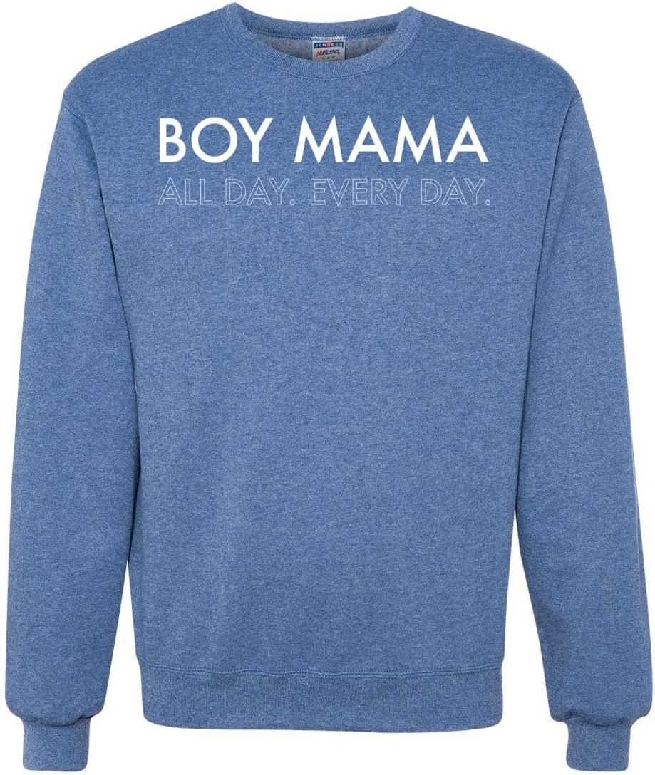 Wild Bobby Boy Mama All Day Everyday Mom Son Gift Mother's Day Unisex Crewneck Graphic Sweatshirt