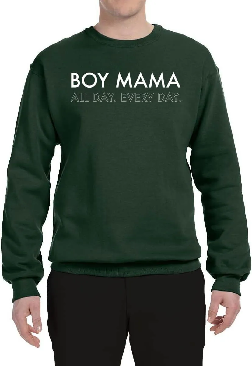 Wild Bobby Boy Mama All Day Everyday Mom Son Gift Mother's Day Unisex Crewneck Graphic Sweatshirt