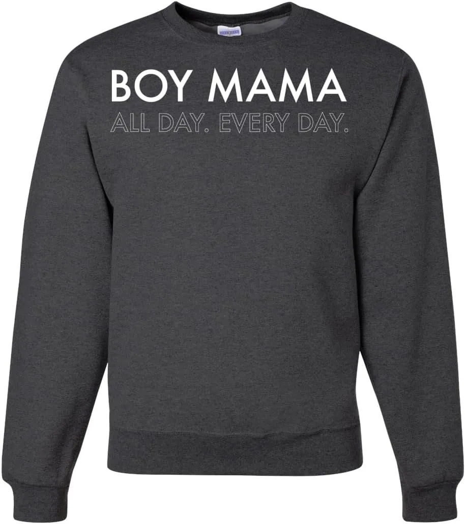 Wild Bobby Boy Mama All Day Everyday Mom Son Gift Mother's Day Unisex Crewneck Graphic Sweatshirt