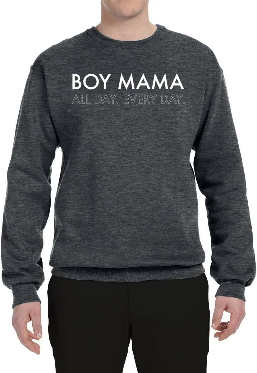 Wild Bobby Boy Mama All Day Everyday Mom Son Gift Mother's Day Unisex Crewneck Graphic Sweatshirt