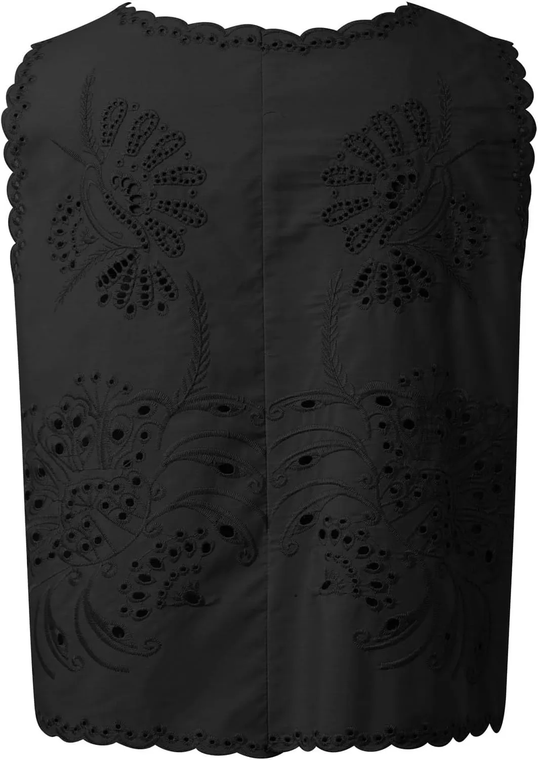 Women's Boho Y2K Tops Adjustable Tie Front Floral Eyelet Crochet Tanks for Summer Beach/Resort/Weekend Outfits​