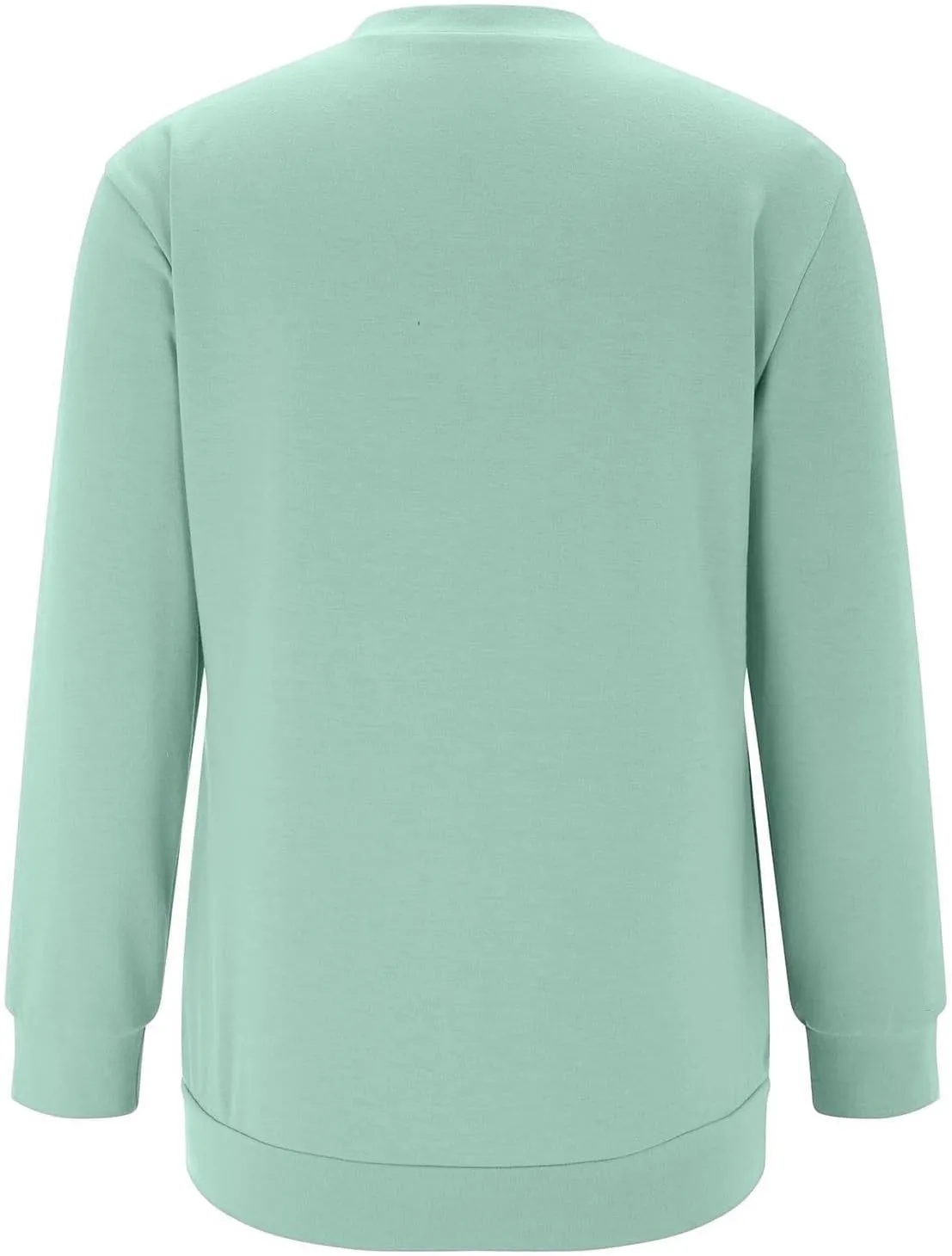 Women's Casual Long Sleeve Shirts Color Block/Solid Blouses Crewneck Sweatshirts Cute Loose Fit Pullovers Tops with Pockets