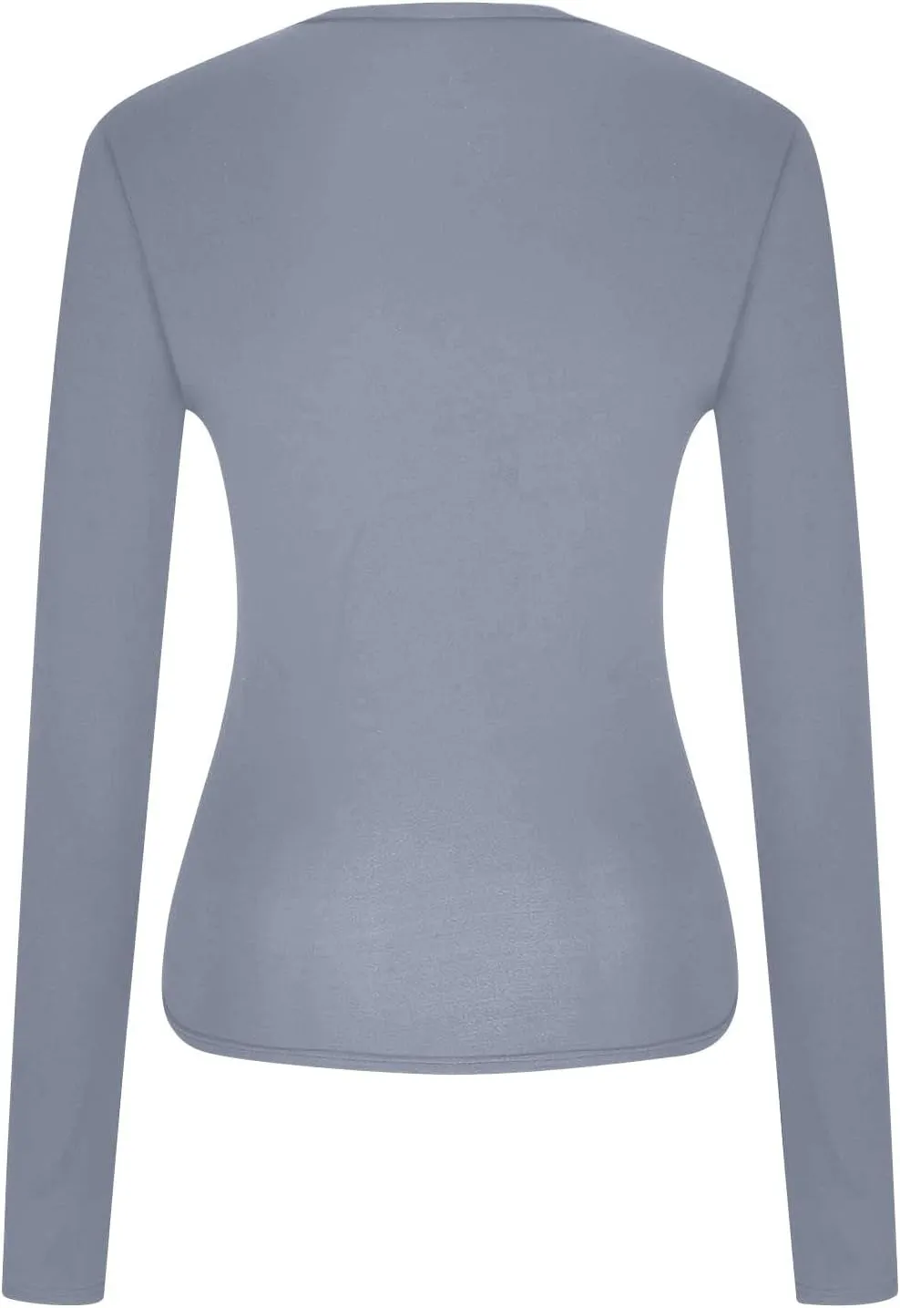 Womens Fashion Sweatshirt Fitted Basic T-shirt Long Sleeves Crewneck Trendy Casual Cropped Top Solid Color Tops Pullover