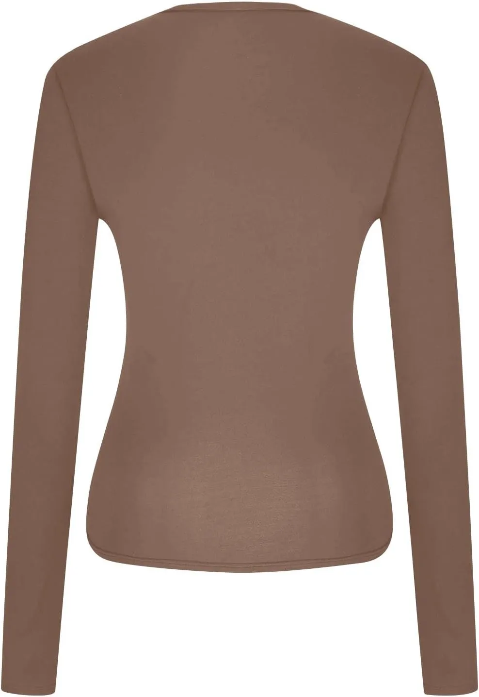 Womens Fashion Sweatshirt Fitted Basic T-shirt Long Sleeves Crewneck Trendy Casual Cropped Top Solid Color Tops Pullover
