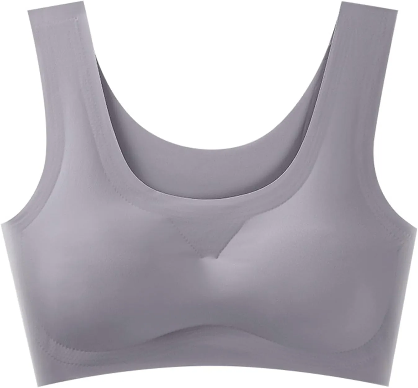 Womens Sport Bras Comfy Ice Silk Full Coverage Seamless Bra Yoga Gym Running Workout Bras No Underwire Everyday Bra